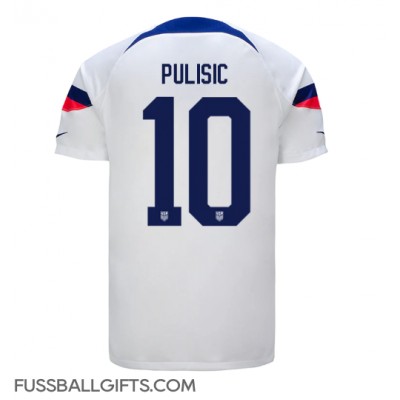 Vereinigte Staaten Christian Pulisic #10 Fußballbekleidung Heimtrikot WM 2022 Kurzarm